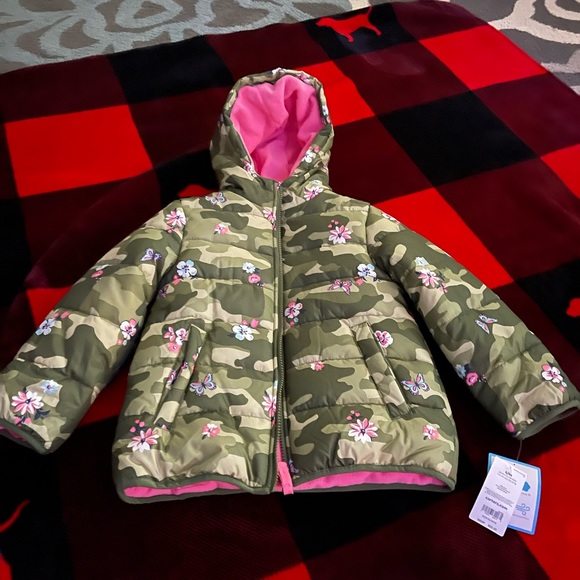 NWT Carters Camo/Pink/Flowers jacket 🥰♥️ - Picture 3 of 8